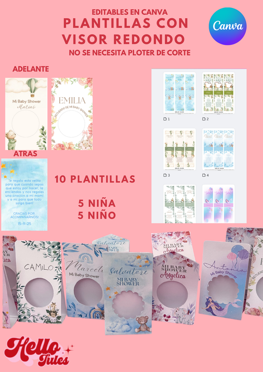 10 Plantillas editables con visor redondo