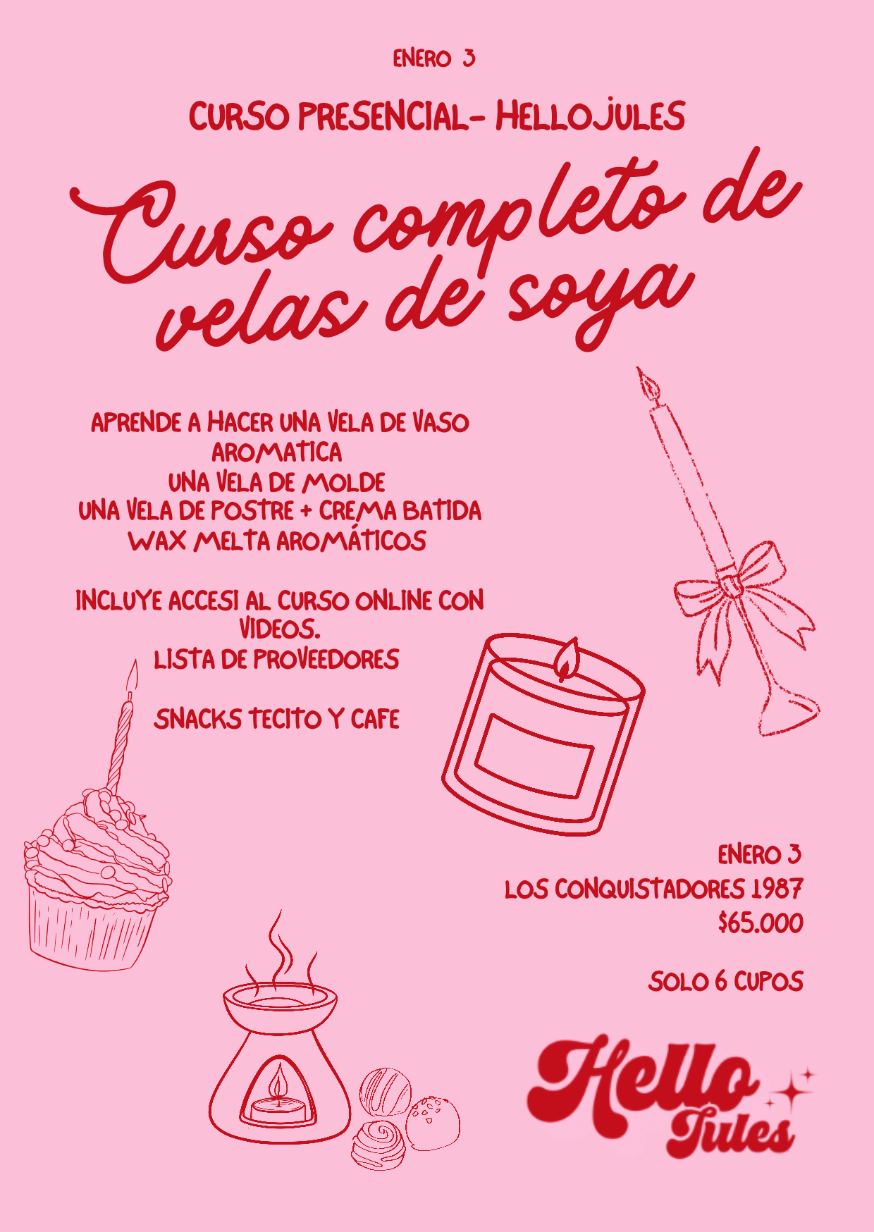 Curso Completo Presencial de Velas de Soya