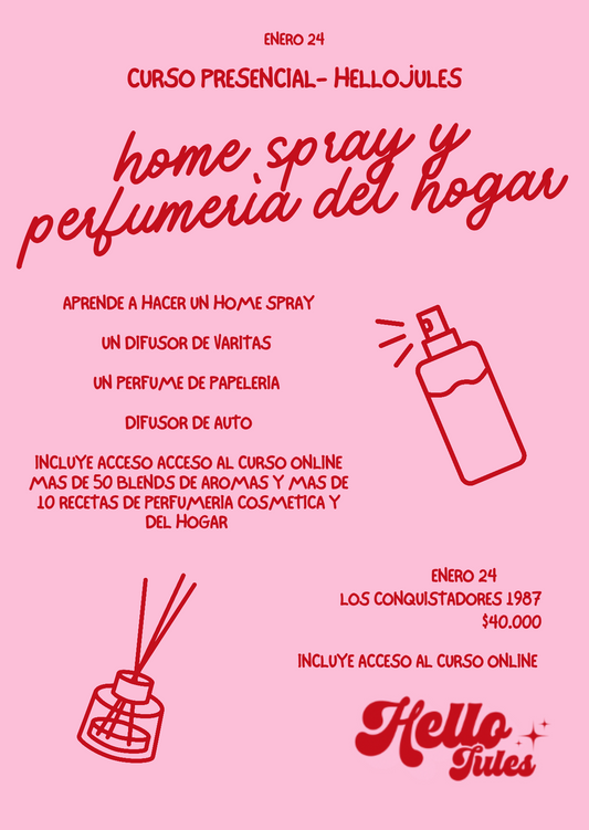 Curso Presencial productos aromáticos difusores